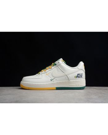 Nike Air Force 1 07 Low White Green Noise Yellow Shoes ZJ6695-303