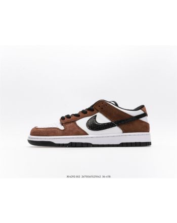 Nike SB Dunk Low White Black Trail End Brown 304292-102